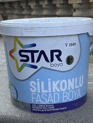 Silikonlu Fasad üçün boya, 25 kq, rəng - Mavi, Suya davamlı