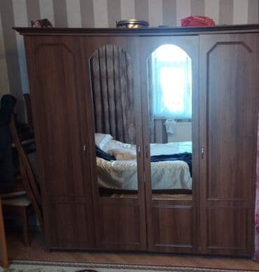 Lincoln: Двуспальная кровать, Шкаф, Б/у — 2