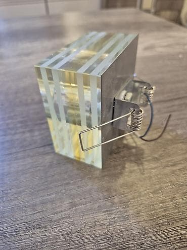 led lamp: Tavan spot lampaları (2 ədəd dəst) 1) Şüşə kvadrat korpuslu LED spot — 7