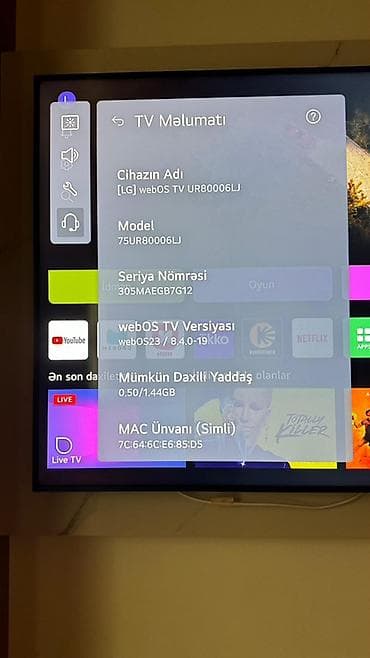 heiner tv: Televizor LG 75" UHD (3840x2160) — 2