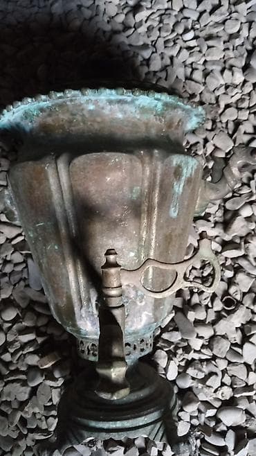 1 dollar alıram: Kolleksiya üçün qədim mis samovar - Material: tam mis/gücül təbəqəli — 3