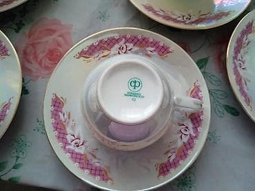 coca cola set serpi: Çay dəsti, Keramika, 6 nəfərlik, Almaniya — 4