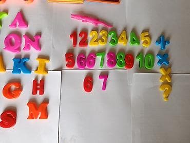 oyuncaq gitara: Uşaq üçün öyrədici oyun dəsti. Hamısı=7man - Rəngarəng plastik maqnit — 3