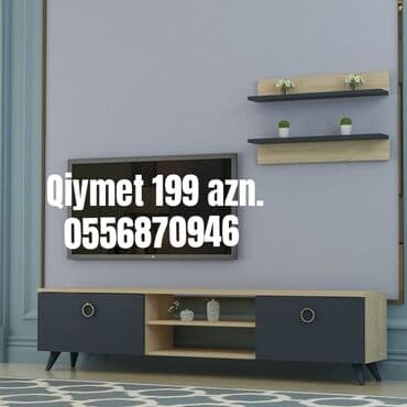 ders masaları: Yeni, Düz TV altlığı, Polkalı, Laminat, Azərbaycan — 4