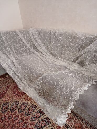 ağ tül perde: İşlənmiş, Tül, rəng - Ağ, Ünvandan götürmə — 2