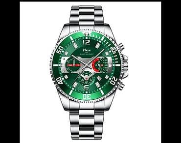 Сумки: Mıxun kişi qol saatı – yaşıl siferblatlı, polad gövdə və polad qolbaq — 2