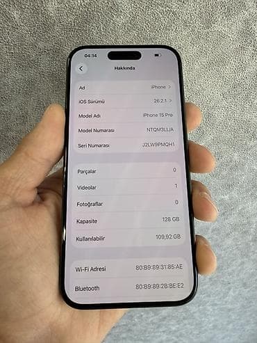 ucuz macbook pro: IPhone 15 Pro, 128 GB, Qara — 8