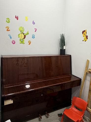 piyana: Upright pianino - Korpus: laklı qəhvəyi ağac örtüyü, klassik düz — 1