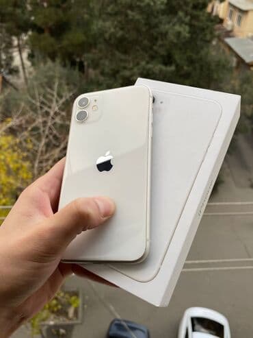 iphone ucuz modeli: IPhone 11, Ağ, Face ID — 1