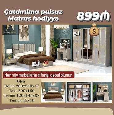 Yataq otağı dəsti rəng seçimi var lalafo.az -da Yataq otağı dəsti rəng seçimi var