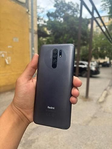 Redmi 9, 64 ГБ, цвет - Черный, Сенсорный, Отпечаток пальца, Две SIM карты