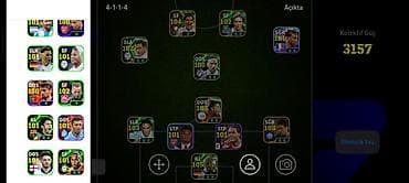 EFootball Mobile hesabı – güclü heyət və geniş kart kolleksiyası -