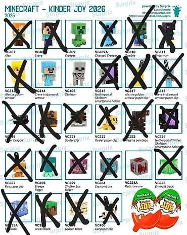Oyuncaq fiqurlar: Kinder joy minecraft. X olmayanlari axtariram kagiziyla birlikte — 1
