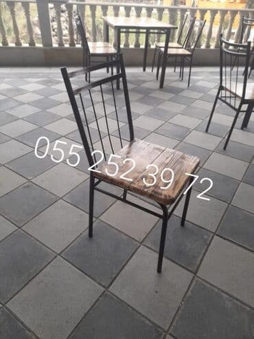 stol və stul dəstləri: Yeni, Kvadrat masa, 6 stul, Açılmayan, Stullar ilə, Taxta, Azərbaycan — 29