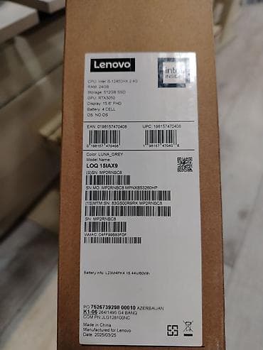 iphone 14 pro max dubay: Yeni Lenovo LOQ, 15.6 ", Intel Core i5, 512 GB, Ünvandan götürmə, Pulsuz çatdırılma, Ödənişli çatdırılma — 3