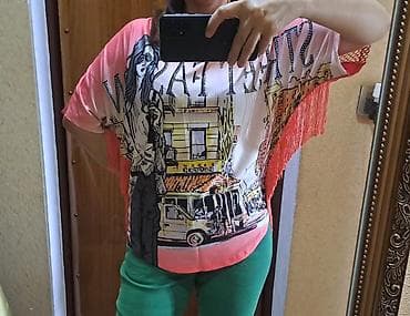 alt geyimi: Qadın bluz/kofta – “Street Fashion” printli olcu- S, M, L - Üst — 4