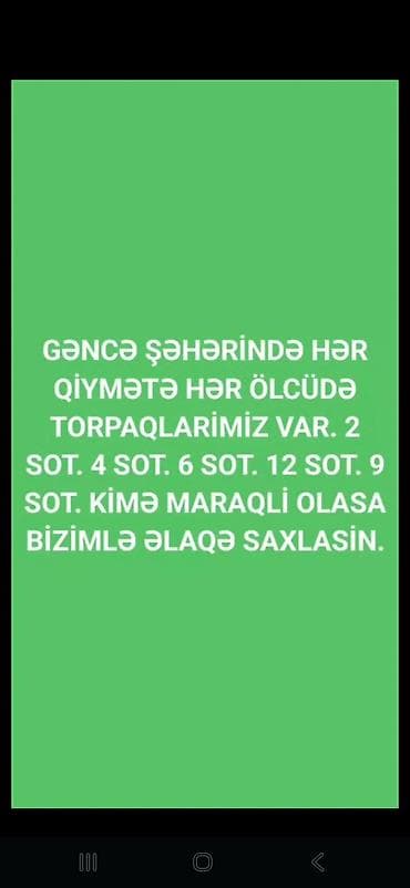 Gəncə şəhərində müxtəlif ölçülü torpaq sahələri təklif olunur lalafo.az -da Gəncə şəhərində müxtəlif ölçülü torpaq sahələri təklif olunur