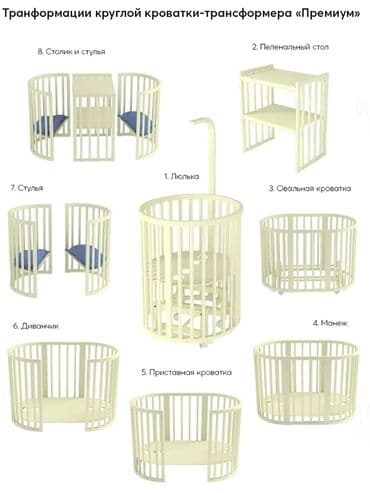 купить кровать трансформер: Oğlan və qız üçün, İşlənmiş, Beşik, Matras ilə, Yellənmə mexanizm ilə — 8