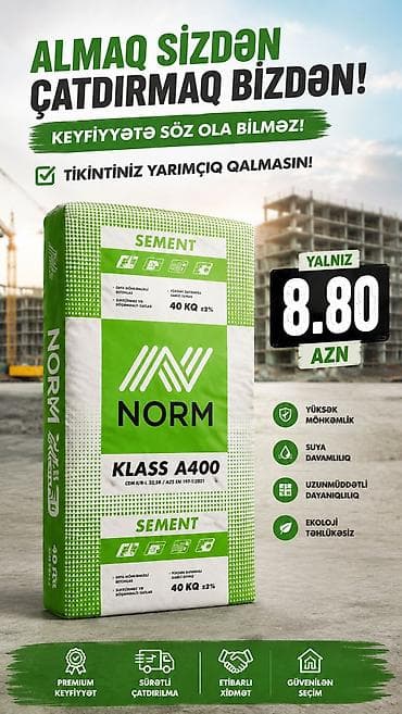1 kiloluq banka: İnşaat betonu Həcm: 40 kubmetr, Sifarişlə — 1