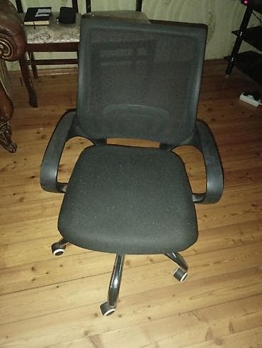parca: Ofis kreslosu – ergonomik dizayn - Rəng: qara - Nəfəsalan tor — 1
