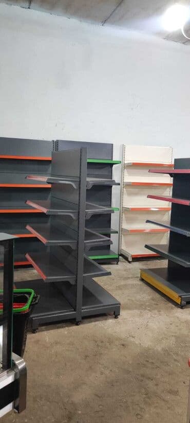 Müxtəlif rənglərdə metal ticarət rəfləri. Hər bir rəf mağaza və ya lalafo.az -da Müxtəlif rənglərdə metal ticarət rəfləri. Hər bir rəf mağaza və ya