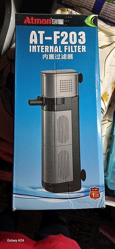 Аквариумные аксессуары и принадлежности: Atman AT-F203 daxili akvarium filtri - Su filtrasiya və hava — 1