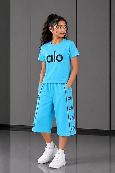 Uşaqlar üçün idman dəsti – “alo” loqolu - Model: qısaqol T‑şört + at lalafo.az Uşaqlar üçün idman dəsti – “alo” loqolu - Model: qısaqol T‑şört +