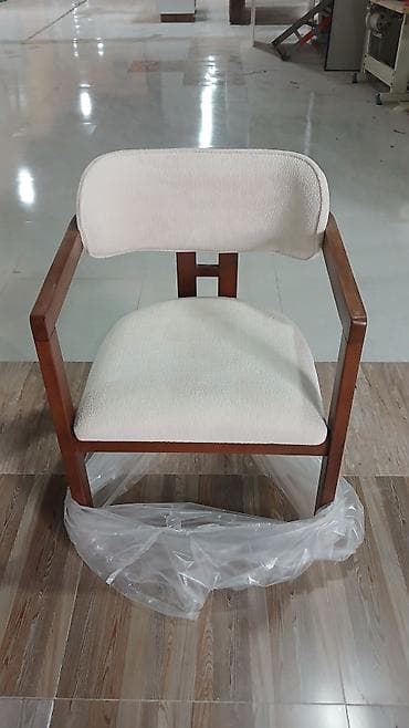 komputer kreslosu: Yumuşaq oturacaqlı taxta kreslo - Material: Möhkəm ağac karkas, düz — 2