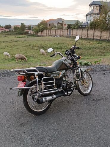 niva stoplari rcd: MX49 motosiklet - Rəng: zeytun-yaşıl, dekorativ narıncı-ağ qrafiklər — 3