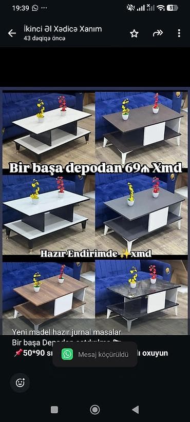 balkon masa: Yeni madel hazır jurnal masalar Bir başa Depodan çatdırılma 📢 — 1