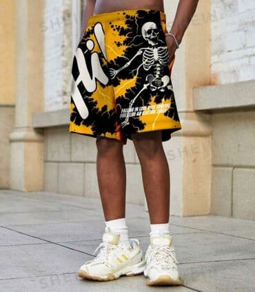 детские шорты для роллеров: 🧵 Tərkibi 100% Polyester 🩳 Regular Fit 📏 Ölçü M (38) 📏 Uzunluğu 47 sm — 1