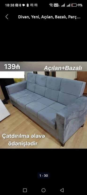 qupka: Divan, Yeni, Açılmayan, Bazasız, Nabuk, Ödənişli çatdırılma — 11