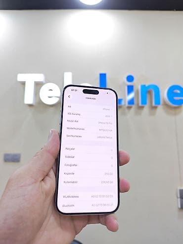 iphone original adapter: IPhone 15 Pro, 256 GB, Natural Titanium, Zəmanət, Simsiz şarj, Face ID — 2