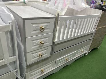 Продукты питания: Б/у, Односпальная кровать, Без подьемного механизма, С выдвижными ящиками — 3