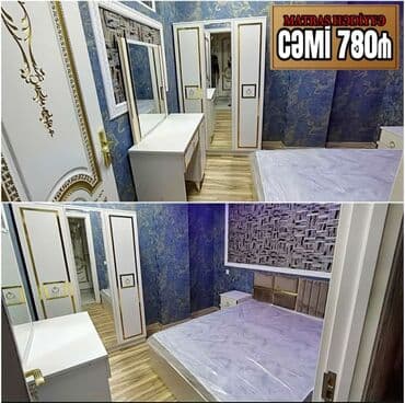 uşaq çarpayısı gəncə: 2 təknəfərlik çarpayı, Termo, Dolab, 2 tumba, Azərbaycan, Yeni — 2