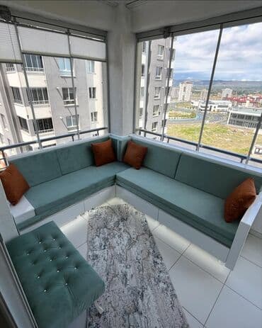 kreditle kunc divan: Künc divan, Yeni, Açılmayan, Bazalı, Vеlur parça, Pulsuz çatdırılma — 3