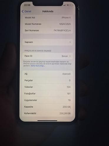 IPhone X, 256 GB, Space Gray, Qırıq lalafo.az -da IPhone X, 256 GB, Space Gray, Qırıq