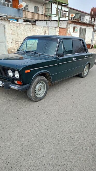 07 sekilleri cekmek: VAZ 2106 sedan - Kuzov: 4 qapılı sedan, tünd yaşıl rəng - Ön hissə — 4