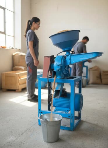 ot üyüden: Super vəzyətdə yem drabilka arpa qarğıdalı buğda dənli bitkilərin — 1