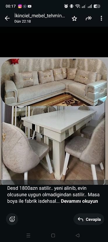 Desd 1800azn satilir. yeni alinib, evin olcusune uygun olmadigindan — 1