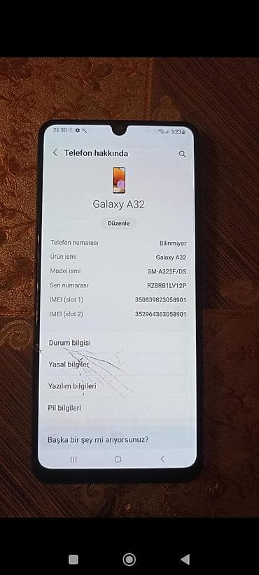 galaxy a6: Samsung Galaxy A32, rəng - Bənövşəyi, İki sim kartlı — 4