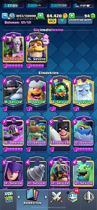 Clash Royale hesabı – yüksək səviyyəli kolleksiya və güclü destələr — 9