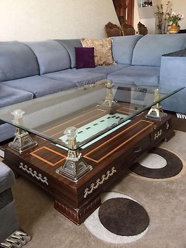 reception masa: Künc divan, İşlənmiş, Bazalı — 3