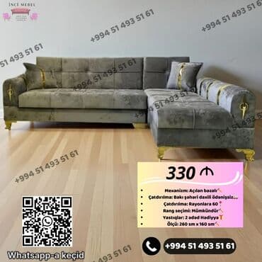 Künc divan, Yeni, Açılan, Bazalı, Parça, Şəhərdaxili pulsuz çatdırılma