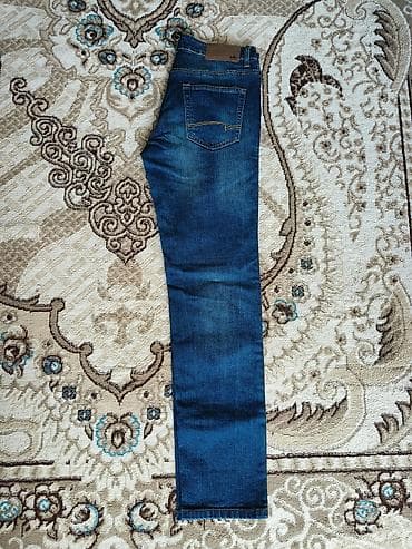 Cinslər: Zolla brendi. Kişilər üçün cins (jeans) denim şalvar. Yenidir — 6