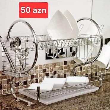 hava qurudan: Mətbəx üçün ikiqat səviyyəli qab-qaşıq quruducu rəflər Model və — 3