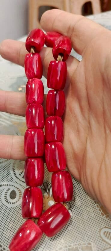 minalı bijuteriyalar: Kehreba tesbeh - Material: sixma kehreba - Forma: Hər boncuk fıçıvari — 6