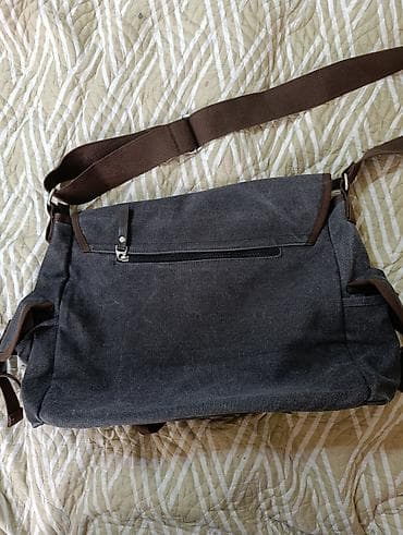 Super vəziyyətdə gündəlik istifadə üçün çanta– tünd boz rəng, qəhvəyi