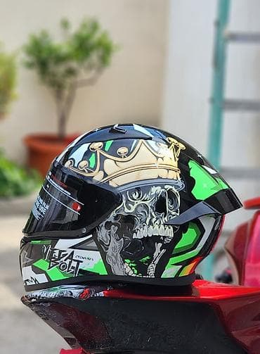 vega kask: Vega Bolt tam üzlü motosiklet dəbilqəsi – “Crown Men” dizaynı — 1