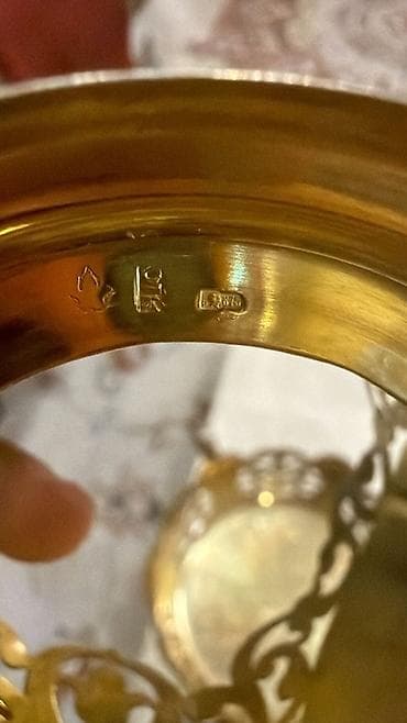 serviz: Çay dəsti, rəng - Gümüşü, Metal, SSRİ — 5